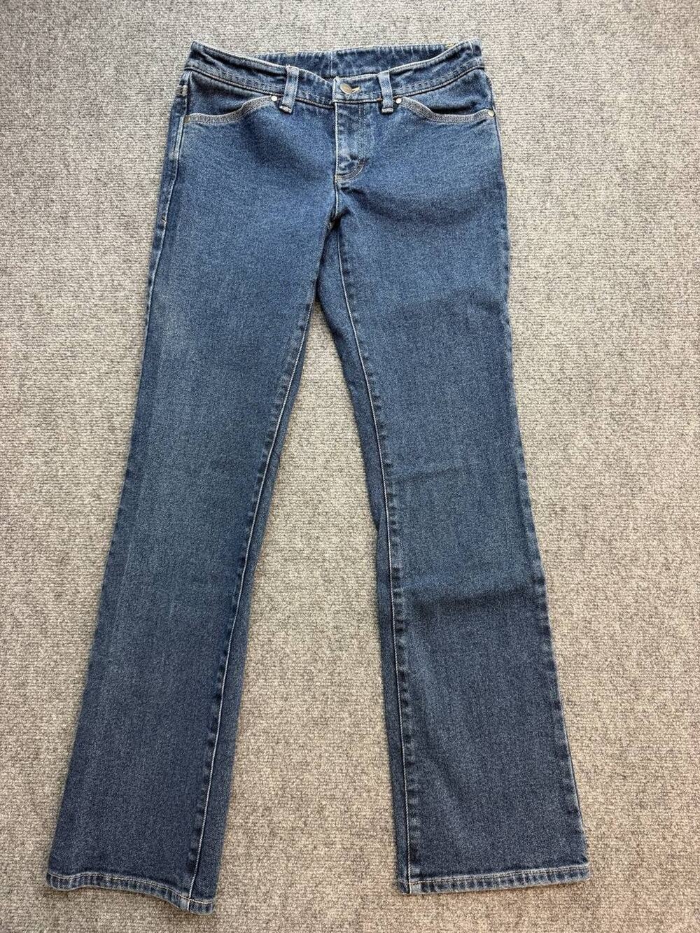 Vintage Y2K Tahari Women's Dark Wash Bootcut Jeans Size 4P Mid Rise